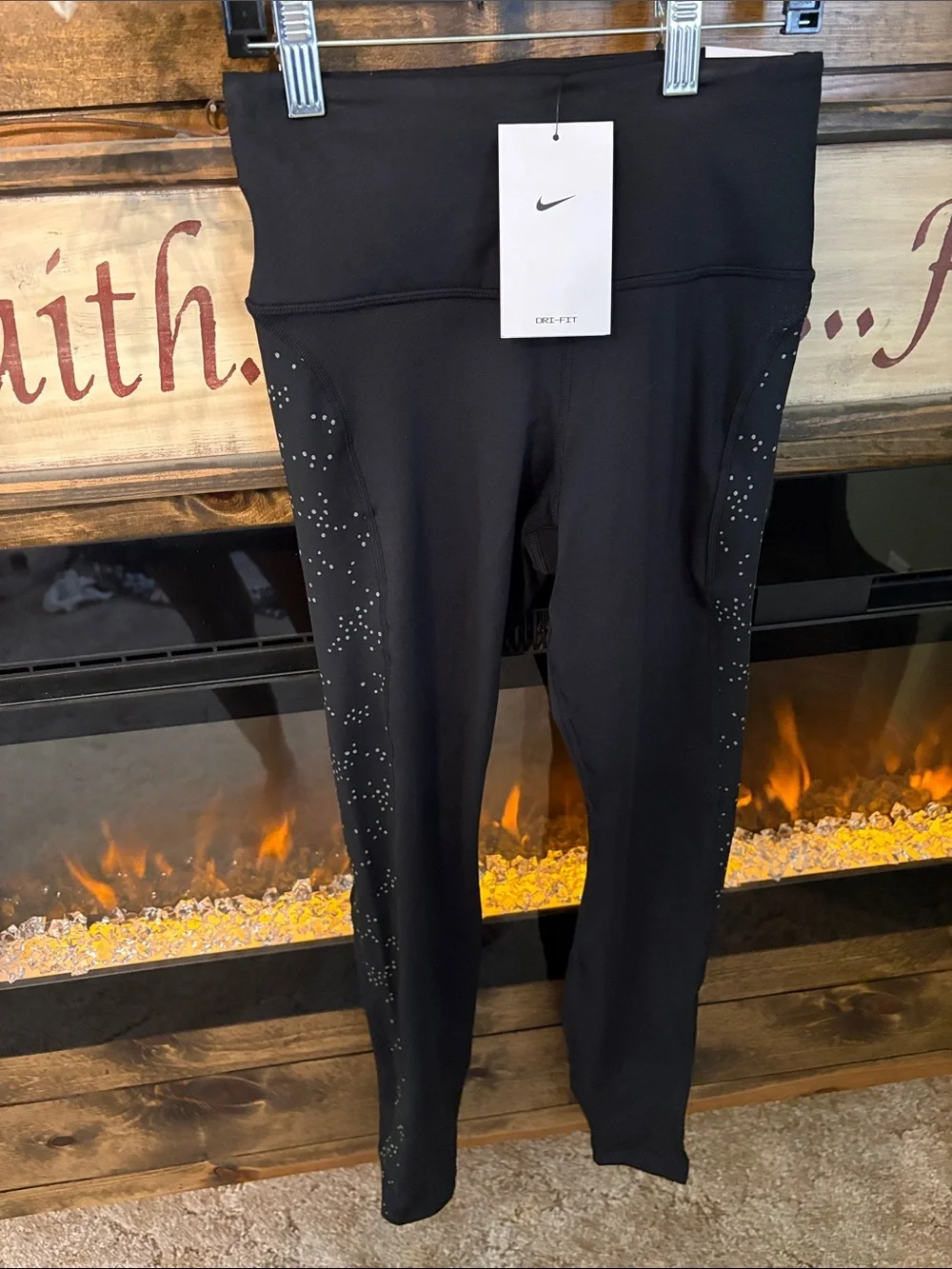 Nike Black High-Rise Leggings with Side & Back Detail